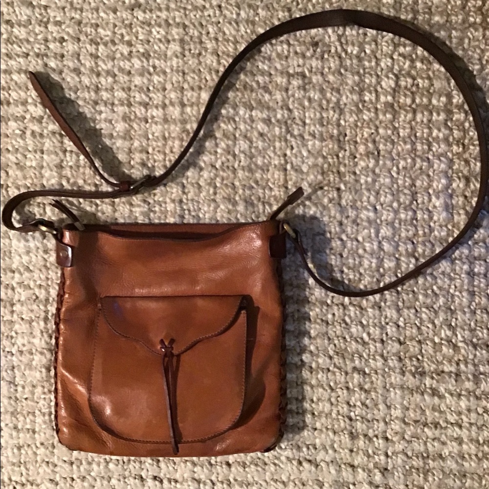 Leather cross body bag